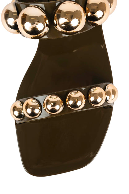 GUM-DROP Flat Sandals - Khaki Gold |Jeffrey Campbell