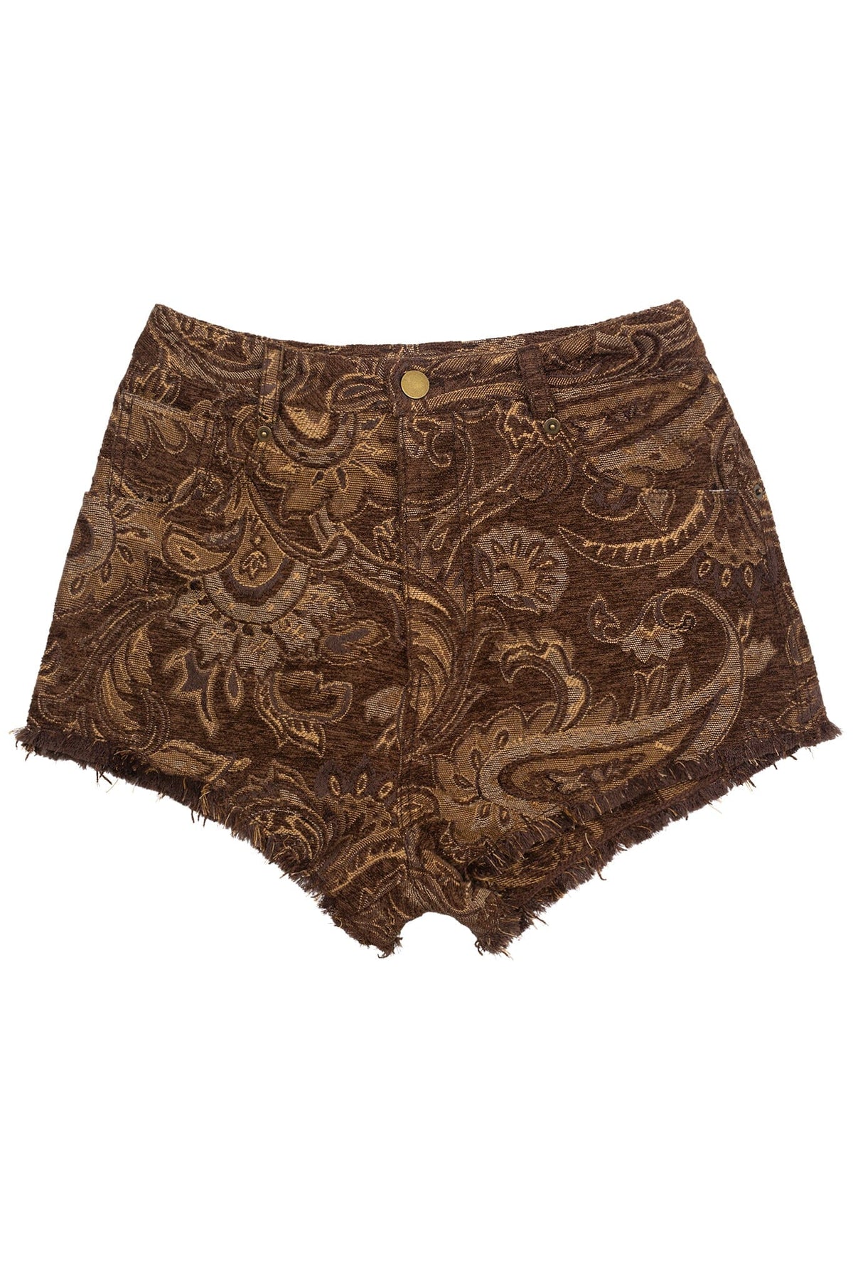 BANGER SHORTS - Brown Tapestry |Jeffrey Campbell