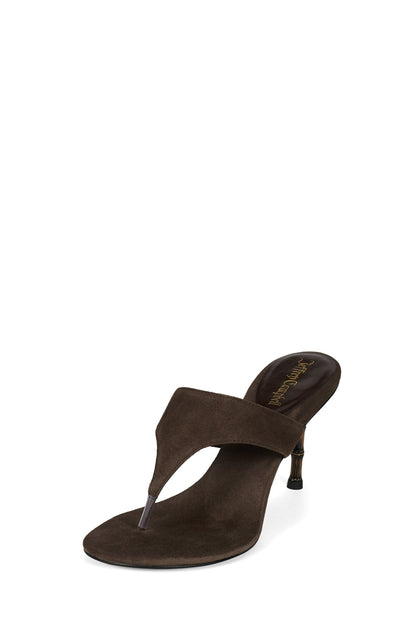 MARILLA Heeled Thong Sandal - Coffee Suede |Jeffrey Campbell