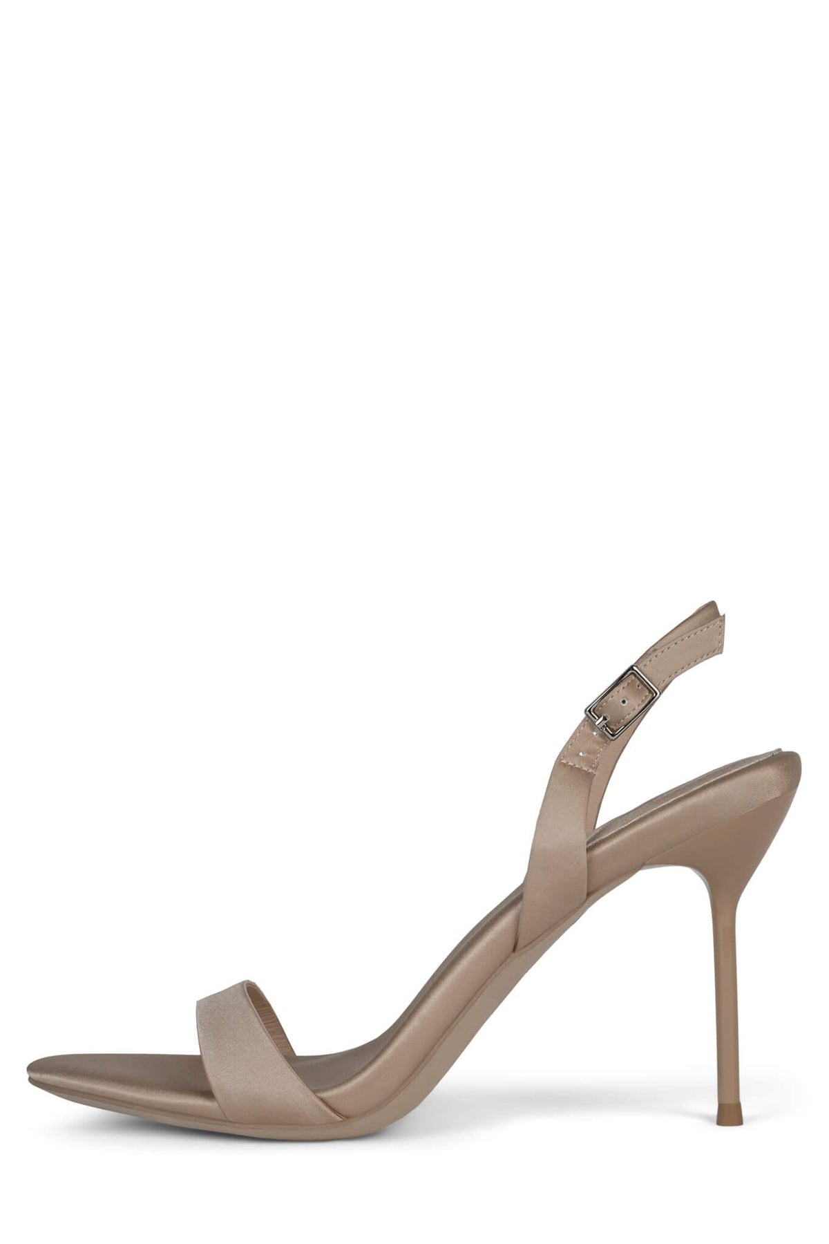 GO-GETTER Heeled Sandals - Champagne Satin |Jeffrey Campbell