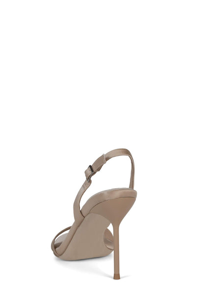 GO-GETTER Heeled Sandals - Champagne Satin |Jeffrey Campbell