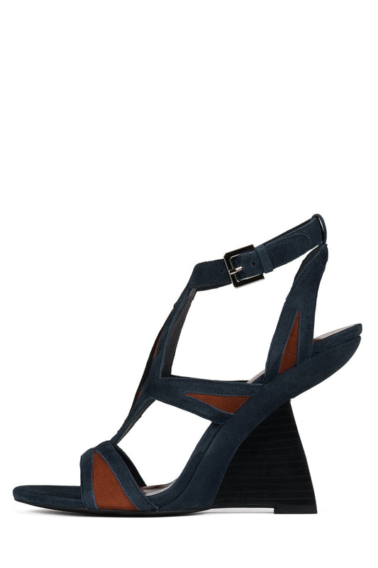TAM-TAM - Navy Suede Orange |Jeffrey Campbell