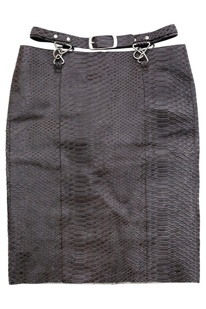 DEMITRIA SKIRT Pencil Skirt - Grey Snake |Jeffrey Campbell
