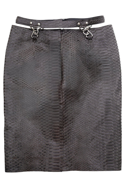 DEMITRIA SKIRT Pencil Skirt - Grey Snake |Jeffrey Campbell