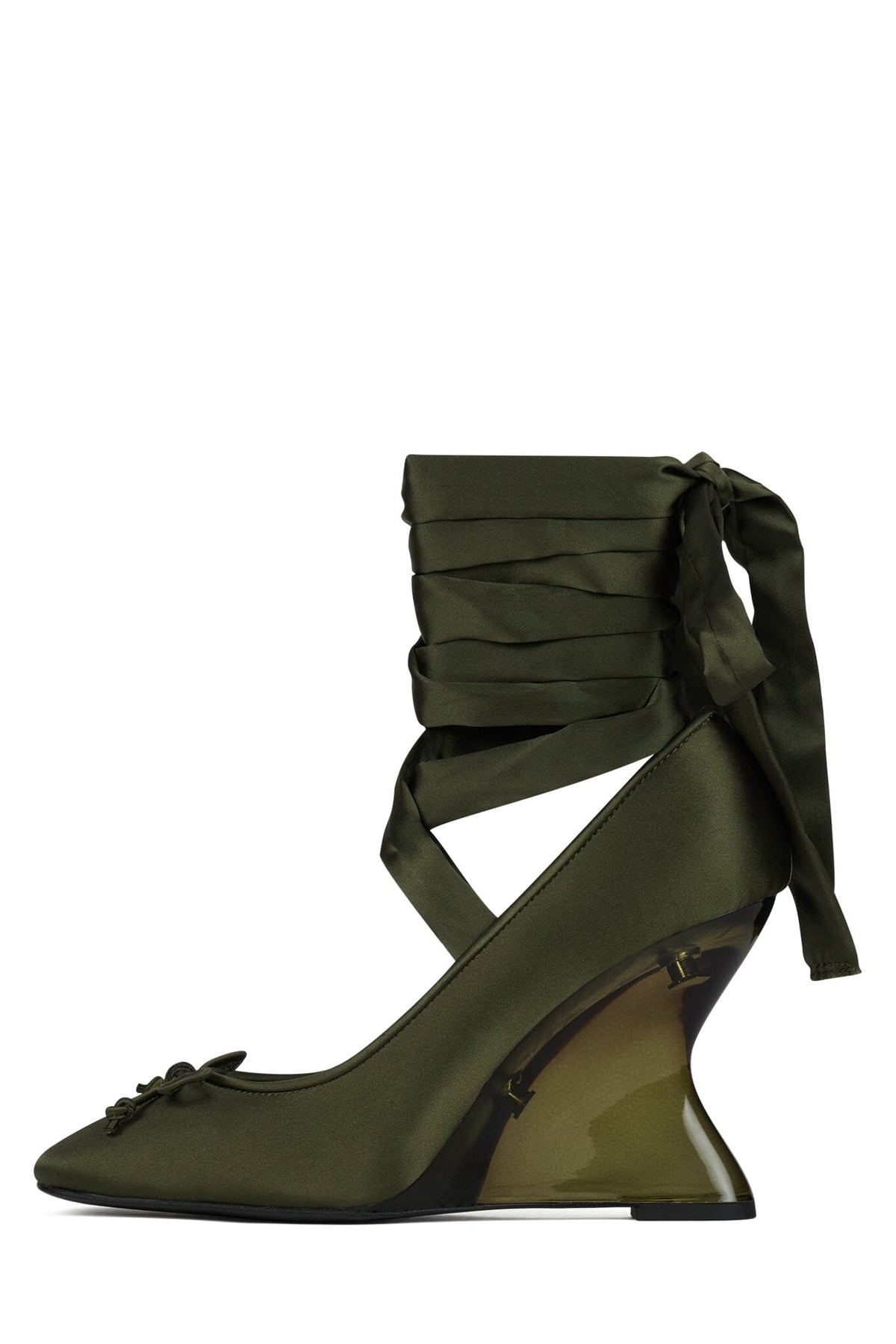 EFFACE Ballet Heels - Khaki Satin Combo |Jeffrey Campbell