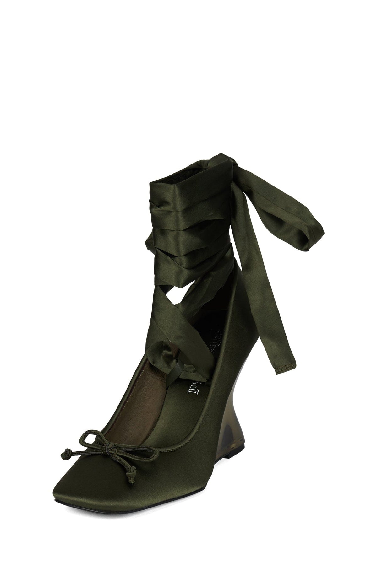 EFFACE Ballet Heels - Khaki Satin Combo |Jeffrey Campbell