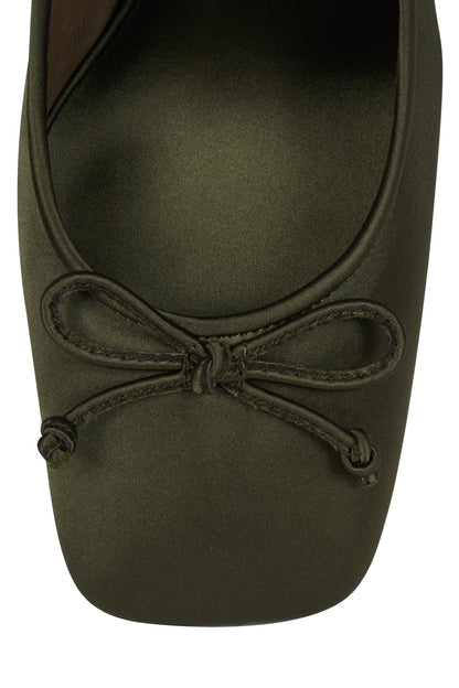 EFFACE Ballet Heels - Khaki Satin Combo |Jeffrey Campbell