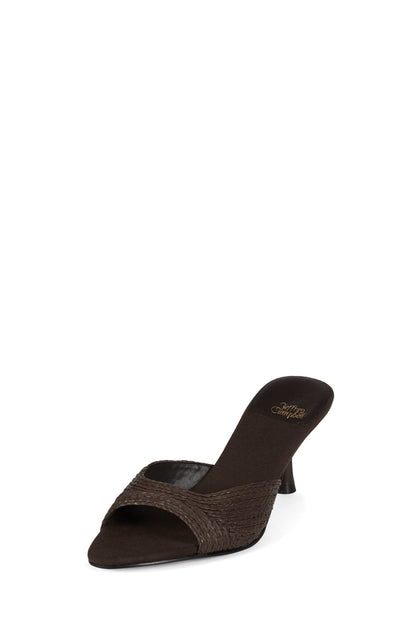 SPY-KID-RF - Dark Brown Raffia |Jeffrey Campbell