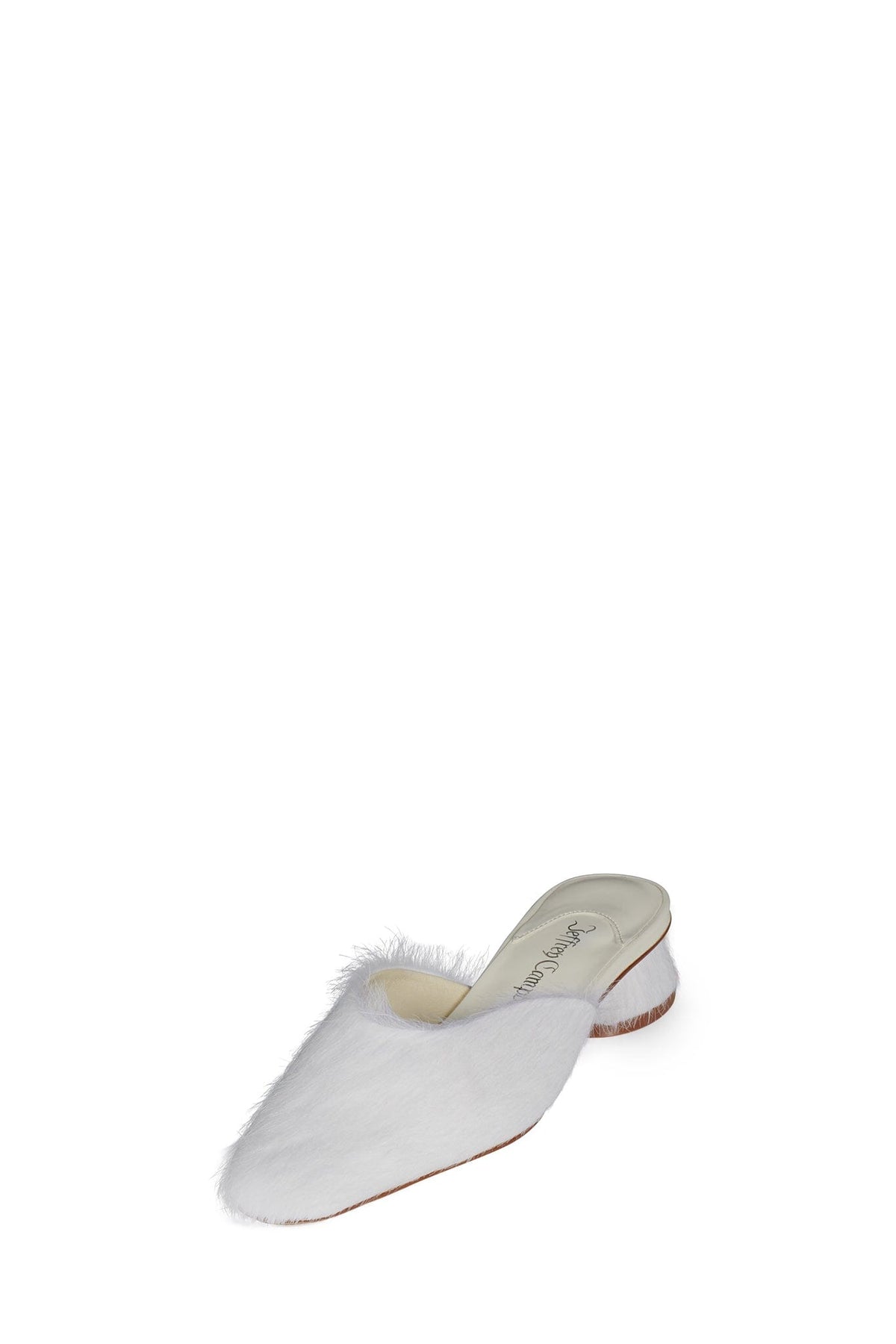 MOLLY-2F Heeled Mule - Ivory Longhair |Jeffrey Campbell