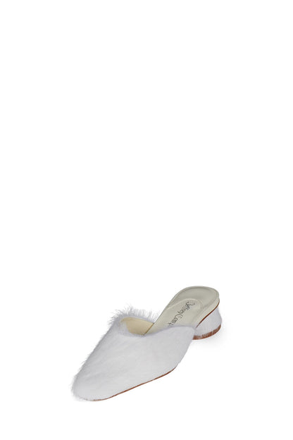 MOLLY-2F Heeled Mule - Ivory Longhair |Jeffrey Campbell