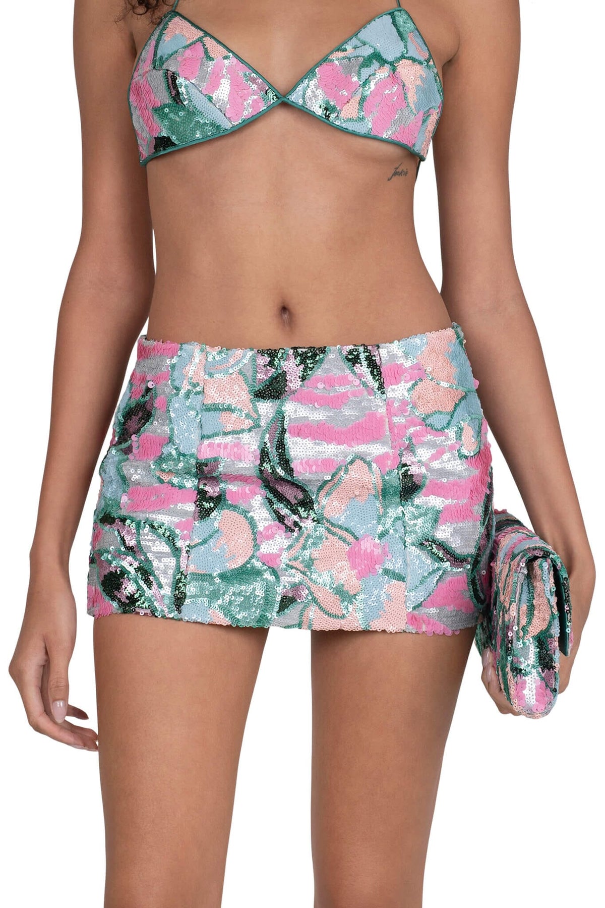 MAISY-SEQ SKIRT - Teal Multi |Jeffrey Campbell