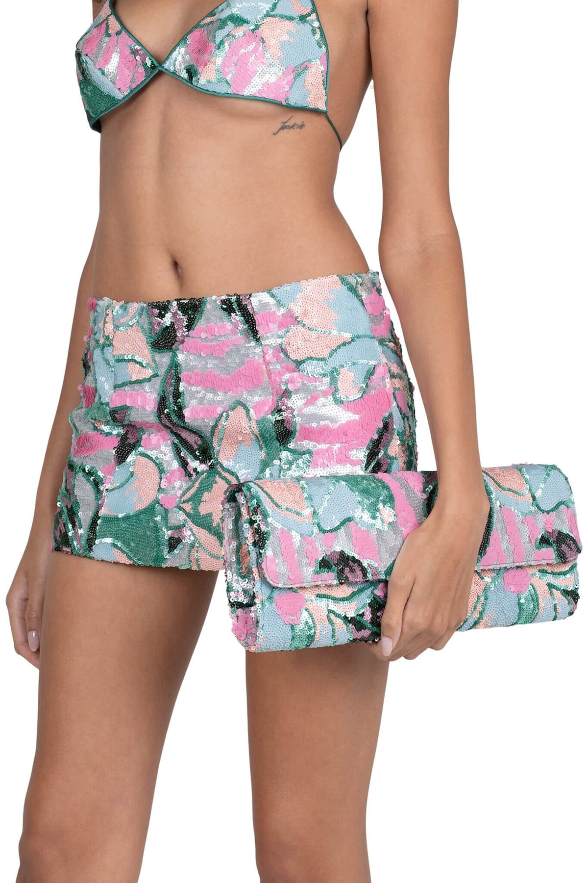 MAISY-SEQ SKIRT - Teal Multi |Jeffrey Campbell