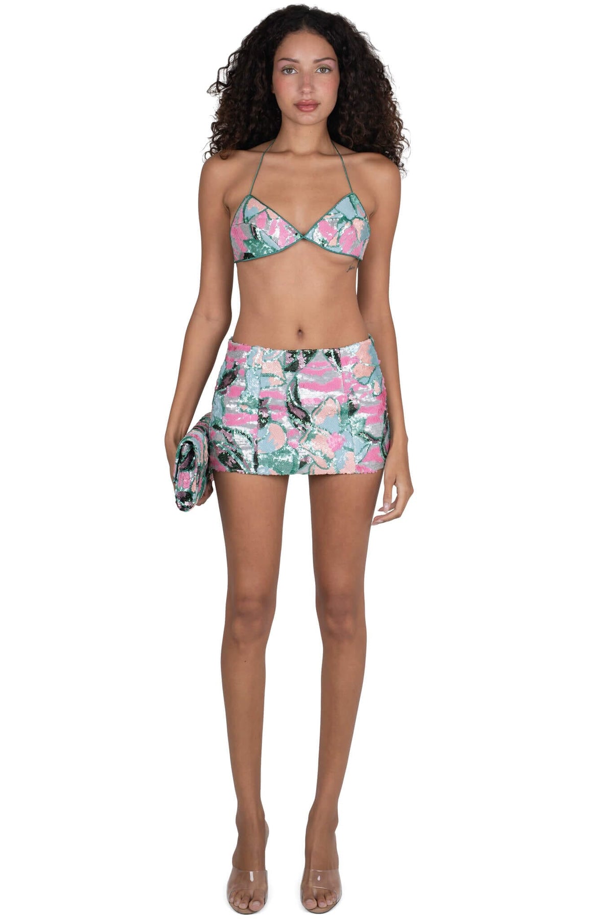 MAISY-SEQ SKIRT - Teal Multi |Jeffrey Campbell