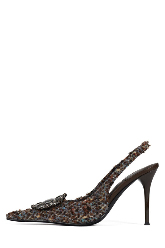 REGARDS Slingback Pump - Grey Multi Tweed |Jeffrey Campbell