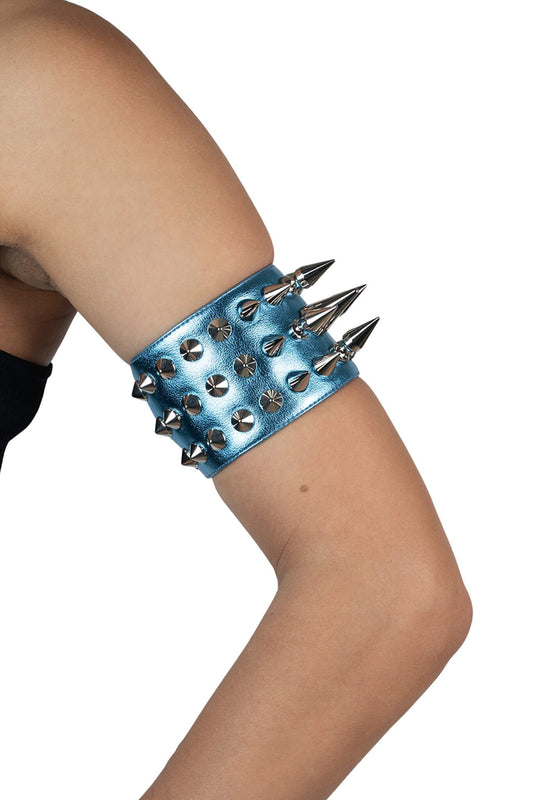 PARTY-GIRL Arm-Cuff - Blue Metallic Silver |Jeffrey Campbell