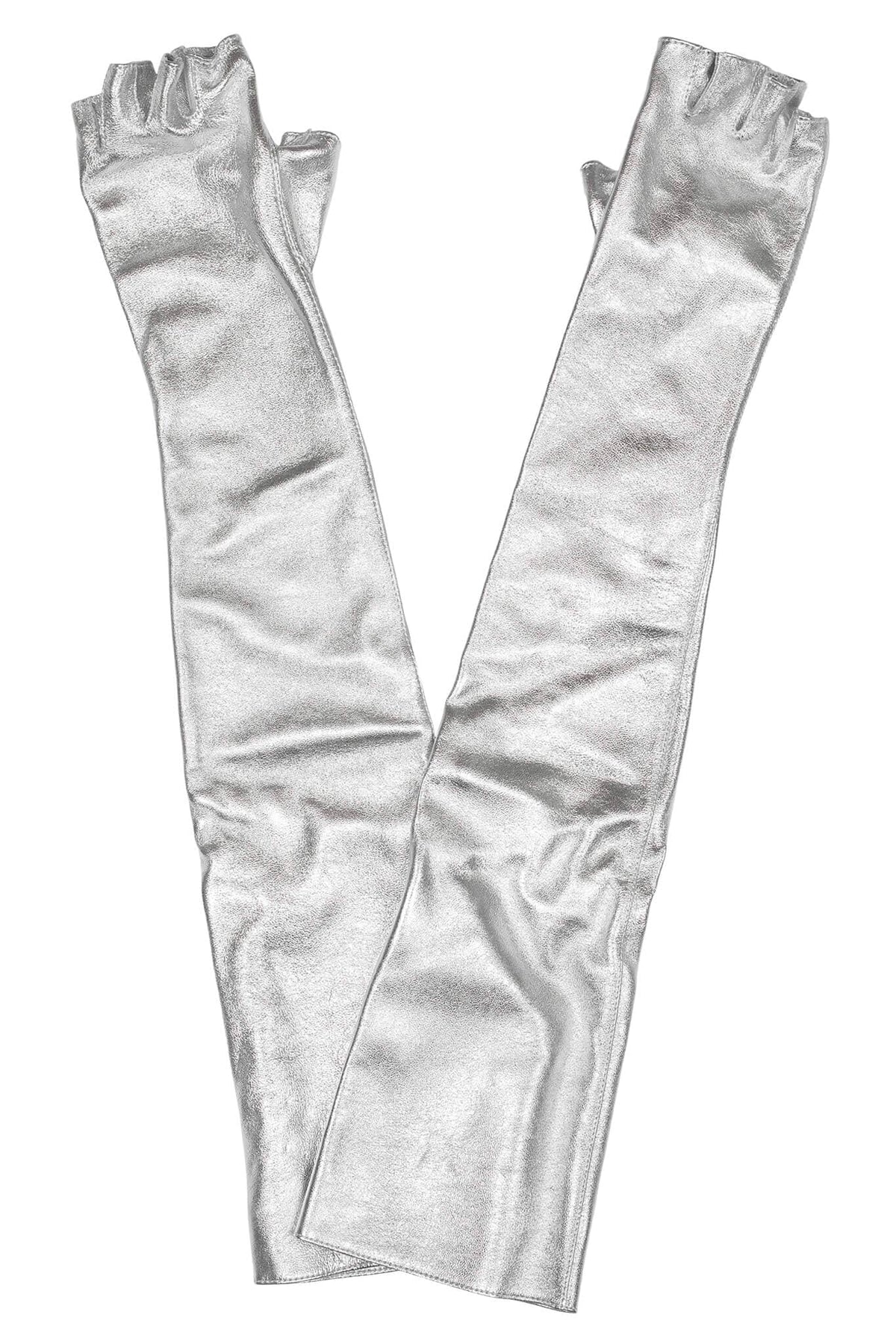 KRAFTIG GLOVES Leather Gloves - Silver |Jeffrey Campbell