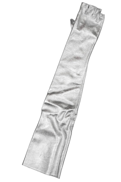 KRAFTIG GLOVES Leather Gloves - Silver |Jeffrey Campbell