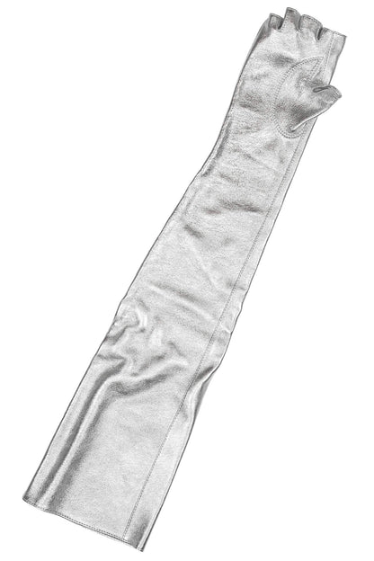 KRAFTIG GLOVES Leather Gloves - Silver |Jeffrey Campbell