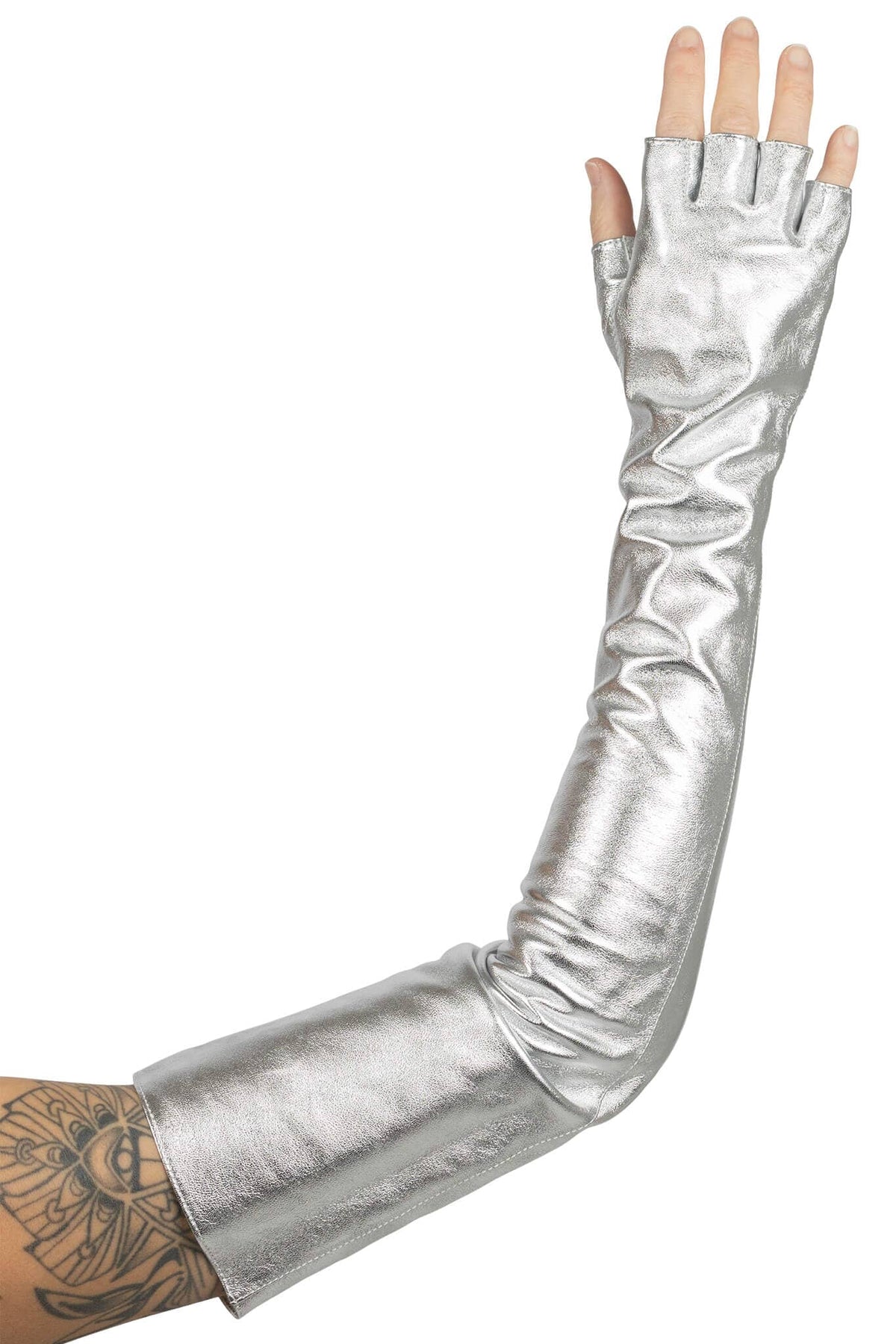 KRAFTIG GLOVES Leather Gloves - Silver |Jeffrey Campbell