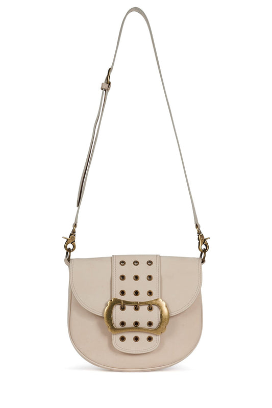 SIDE-QUEST Messenger Bag - Ivory Nubuck |Jeffrey Campbell