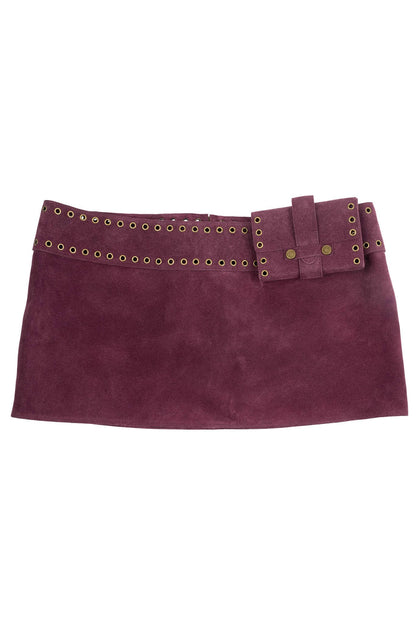 BOLSITA Mini Skirt - Berry Suede |Jeffrey Campbell