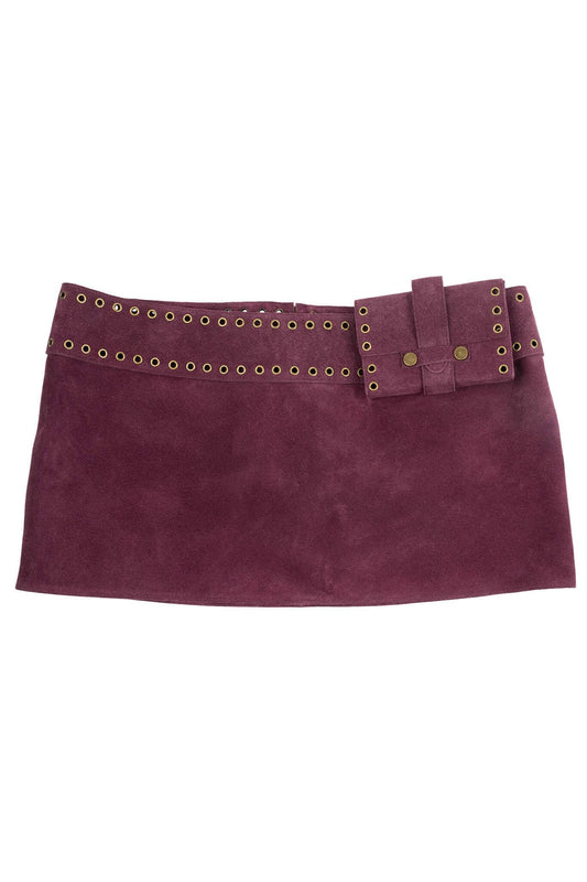 BOLSITA Mini Skirt - Berry Suede |Jeffrey Campbell
