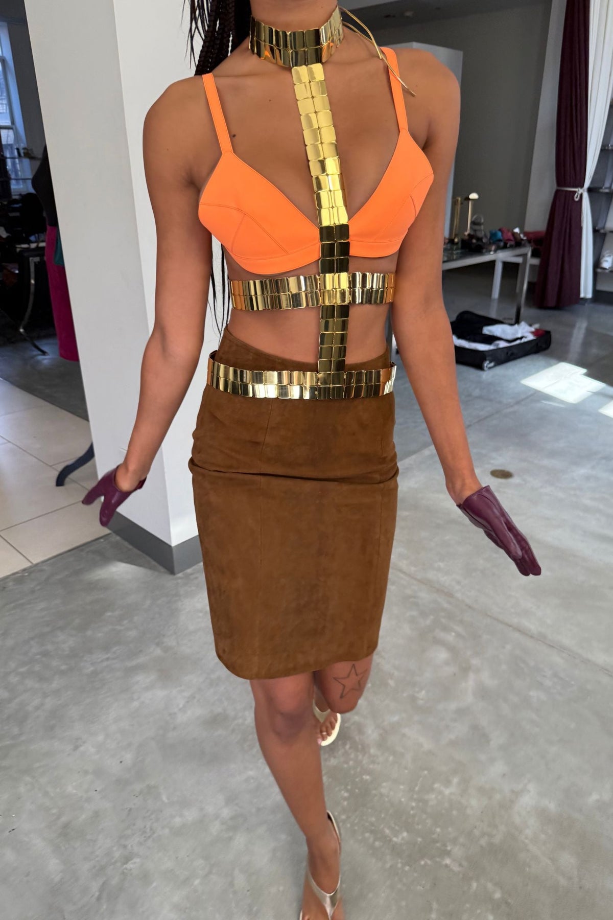 ABYSSINIA HARNESS Harness - Gold |Jeffrey Campbell