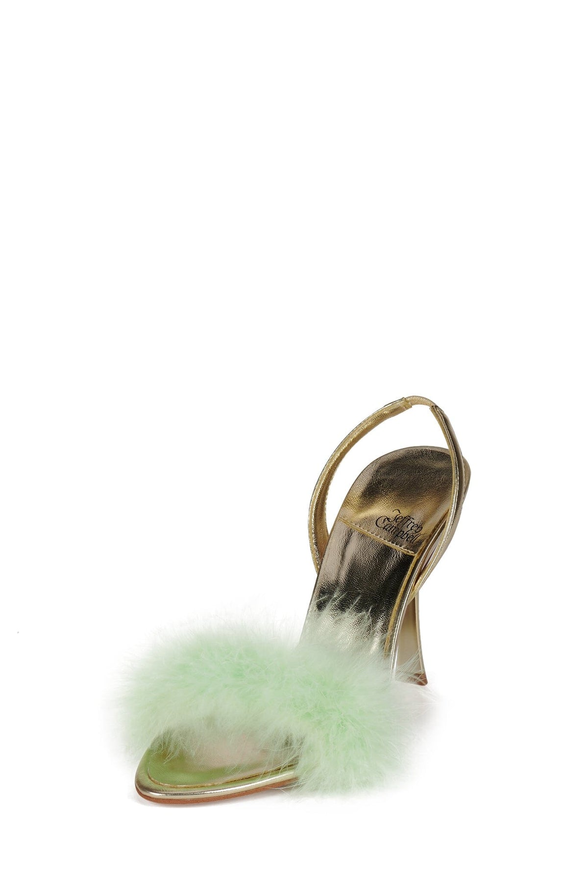 THE-FRUG Slingback Sandal - Light Gold Green Combo |Jeffrey Campbell