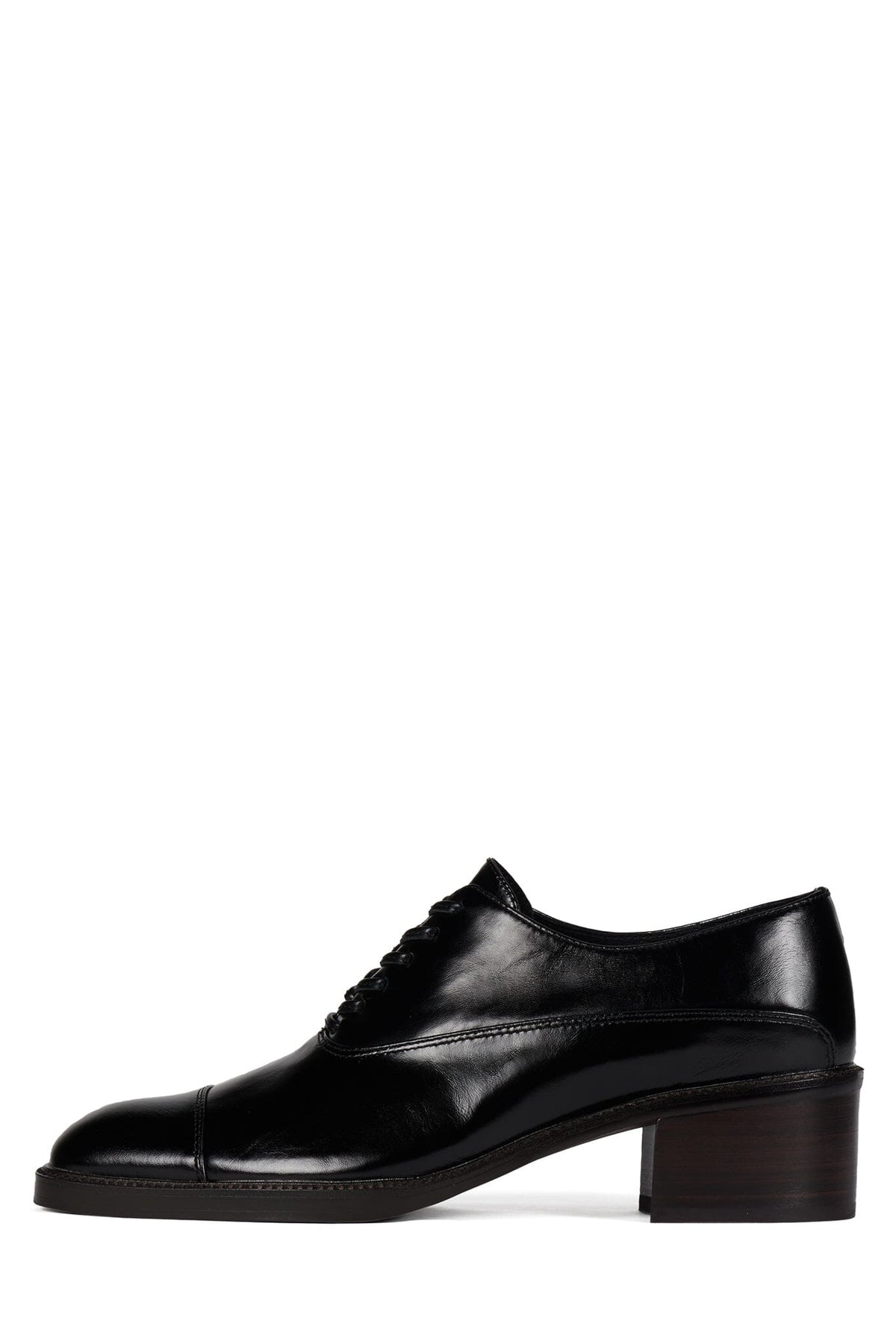 THATCH Heeled Oxford - Black Crinkle |Jeffrey Campbell
