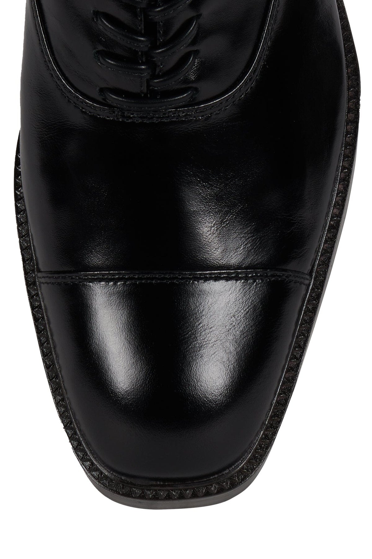 THATCH Heeled Oxford - Black Crinkle |Jeffrey Campbell