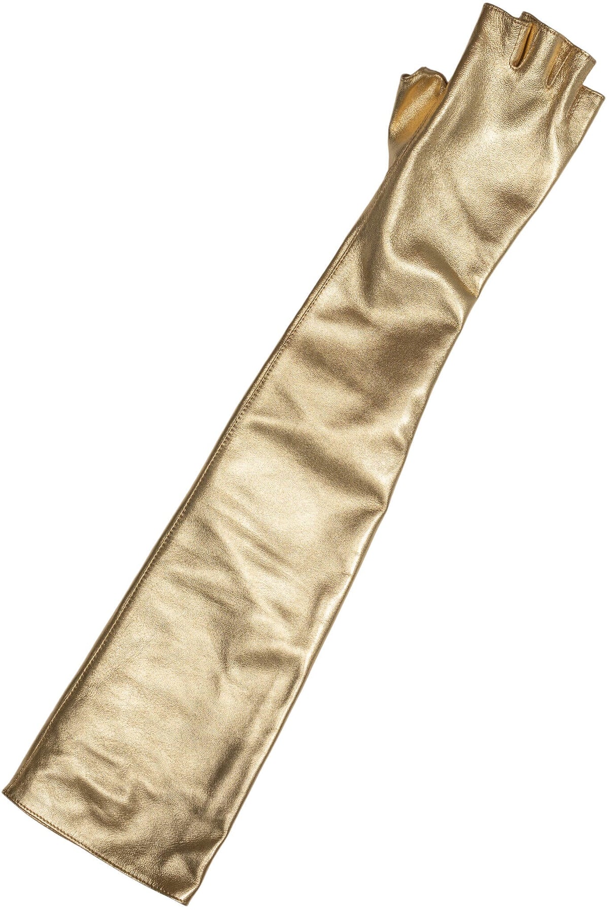 KRAFTIG GLOVES Leather Gloves - Gold Metallic |Jeffrey Campbell