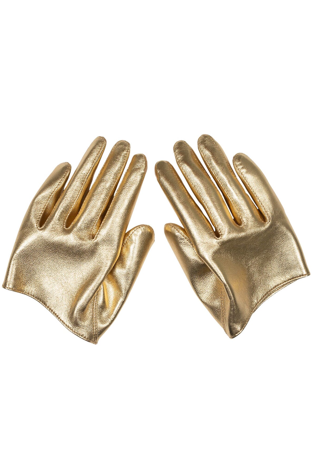 PIT-CREW Leather Gloves - Gold Metallic |Jeffrey Campbell