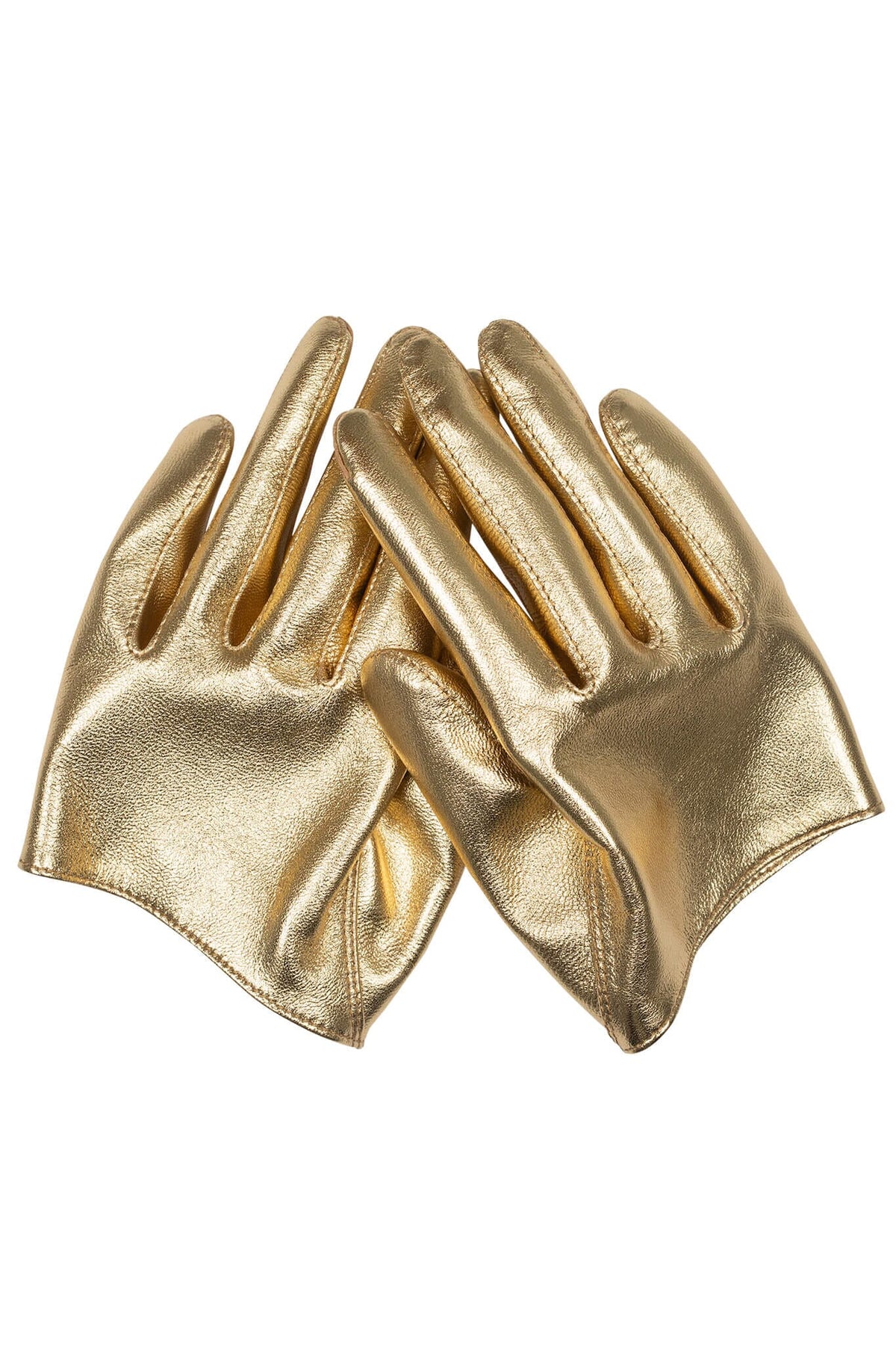 PIT-CREW Leather Gloves - Gold Metallic |Jeffrey Campbell