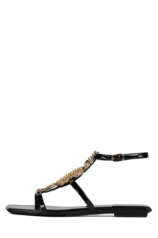 REPTILIAN - Black Patent Gold |Jeffrey Campbell
