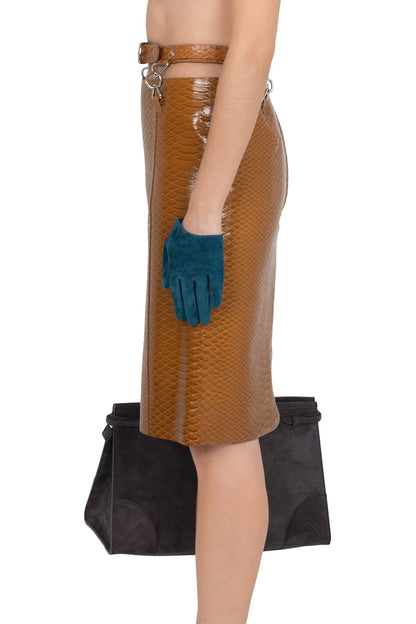 DEMITRIA SKIRT Pencil Skirt - Mustard Snake |Jeffrey Campbell