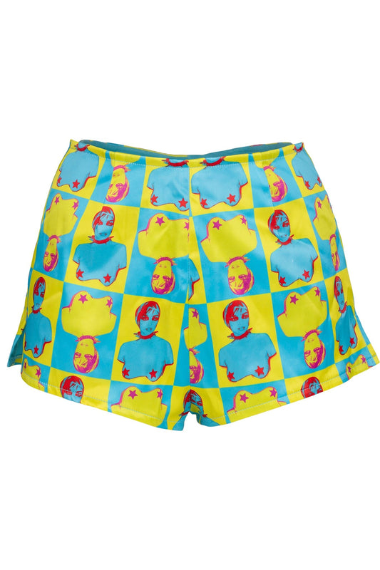 CHEEKZ SHORTS - Yellow Pop Art |Jeffrey Campbell