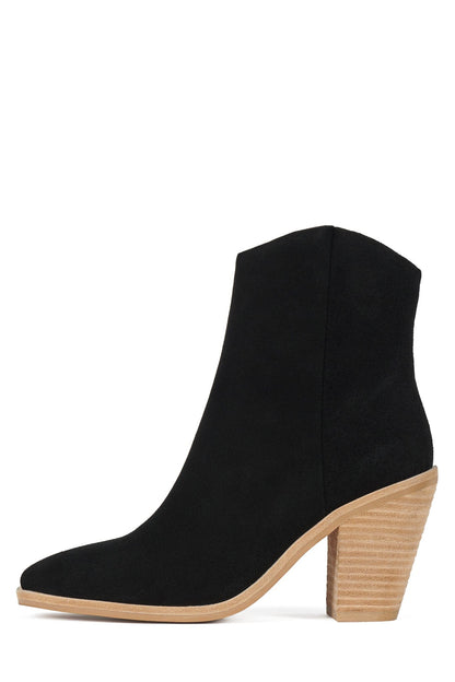 HORSESHOE - Black Suede Natural Stack |Jeffrey Campbell