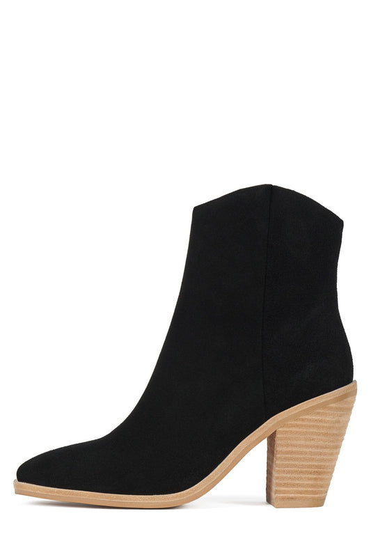 HORSESHOE - Black Suede Natural Stack |Jeffrey Campbell