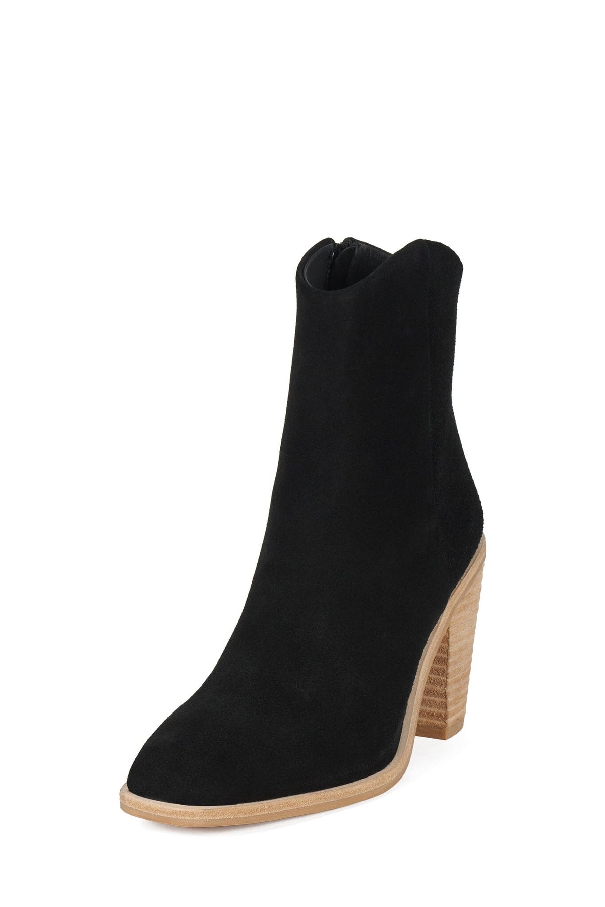 HORSESHOE - Black Suede Natural Stack |Jeffrey Campbell