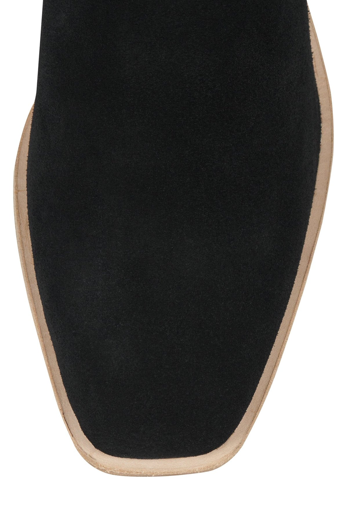 HORSESHOE - Black Suede Natural Stack |Jeffrey Campbell