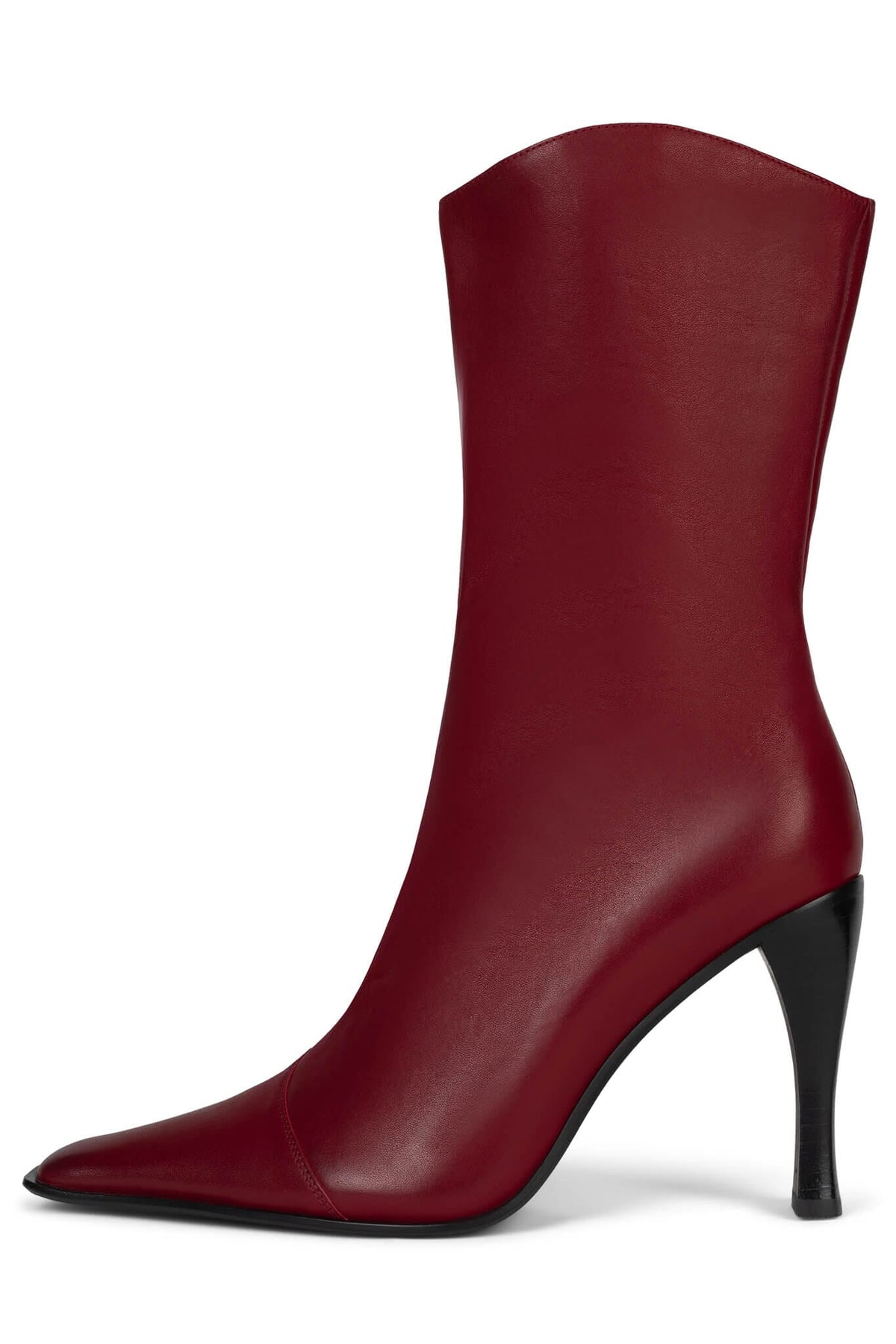 BE-BOLD Mid-Calf Boot - Red Distressed |Jeffrey Campbell