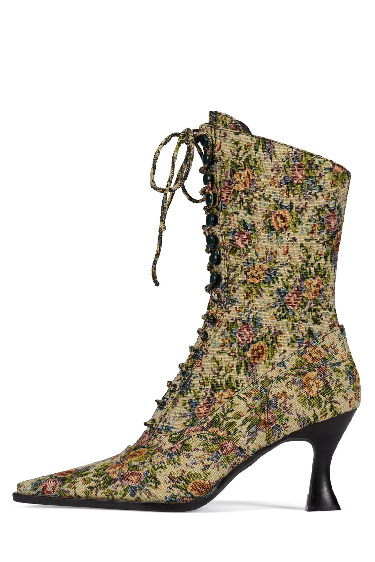 MAYSVILLE Heeled Boot - Beige Floral Tapestry |Jeffrey Campbell