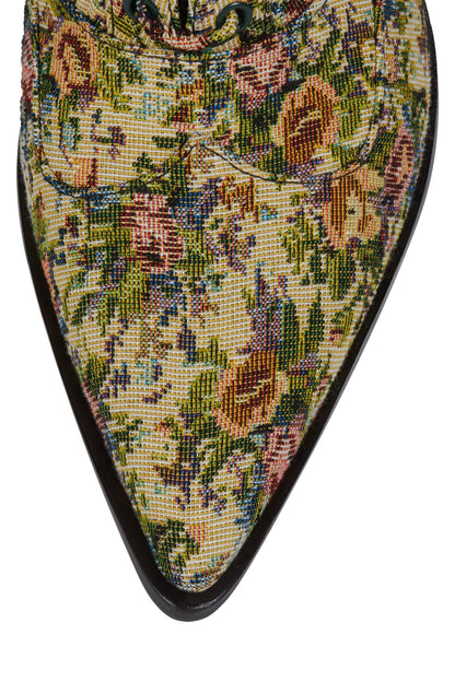 MAYSVILLE Heeled Boot - Beige Floral Tapestry |Jeffrey Campbell