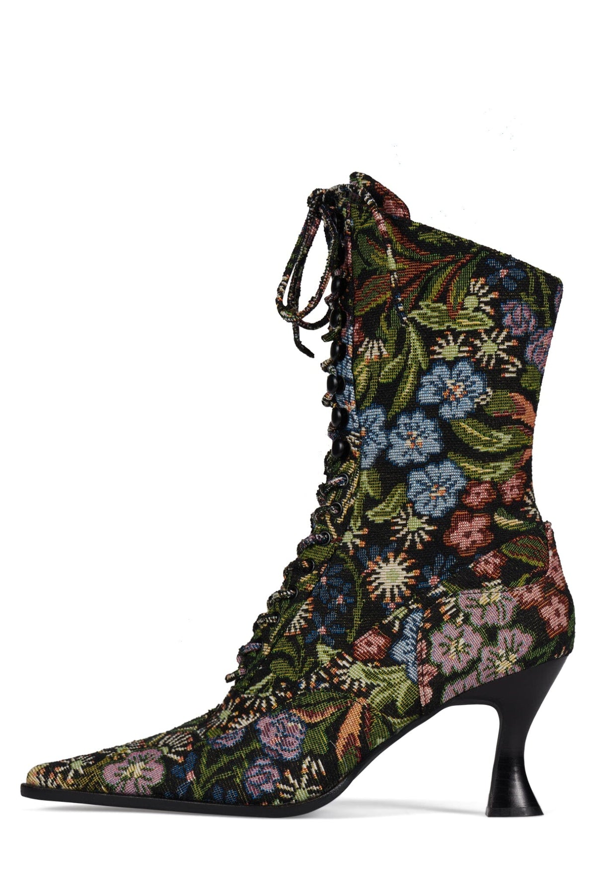 MAYSVILLE Heeled Boot - Beige Floral Tapestry |Jeffrey Campbell