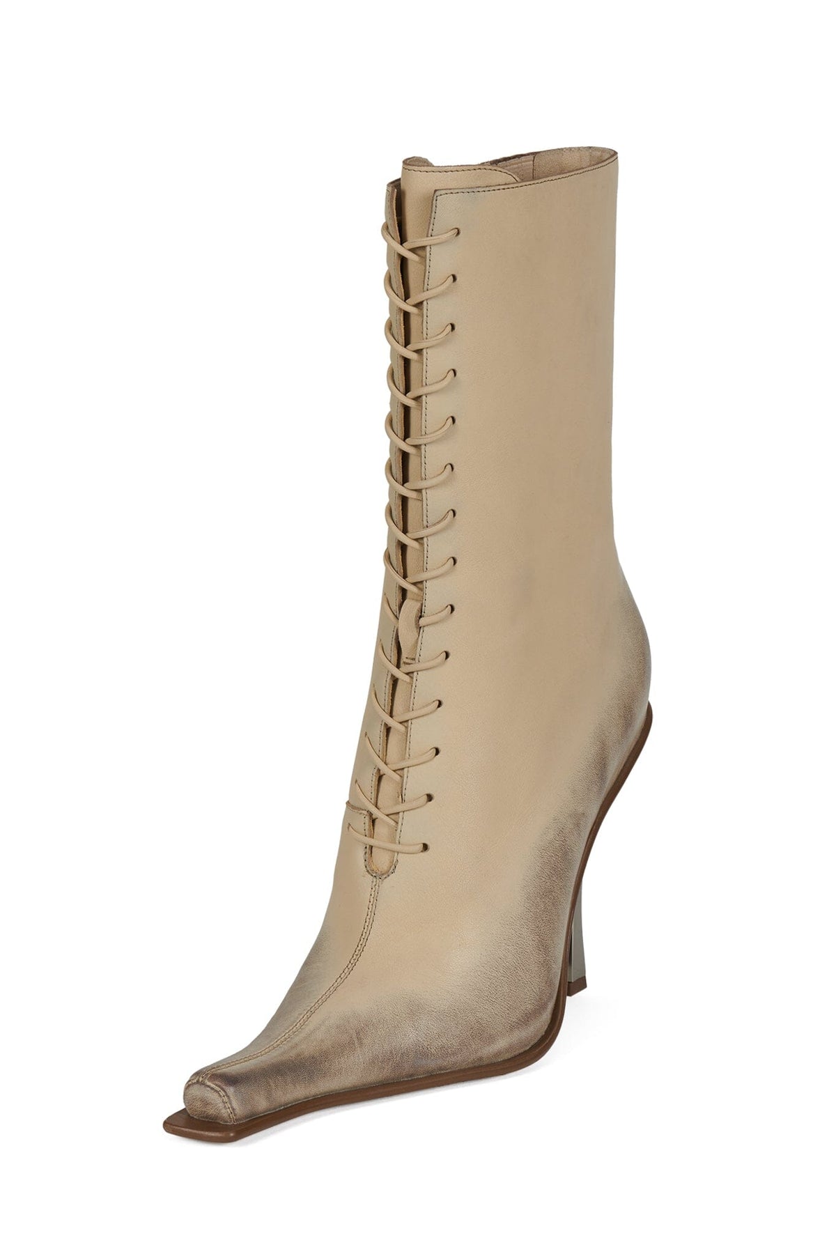REMBRANDT Heeled Boot - Beige Ruboff |Jeffrey Campbell