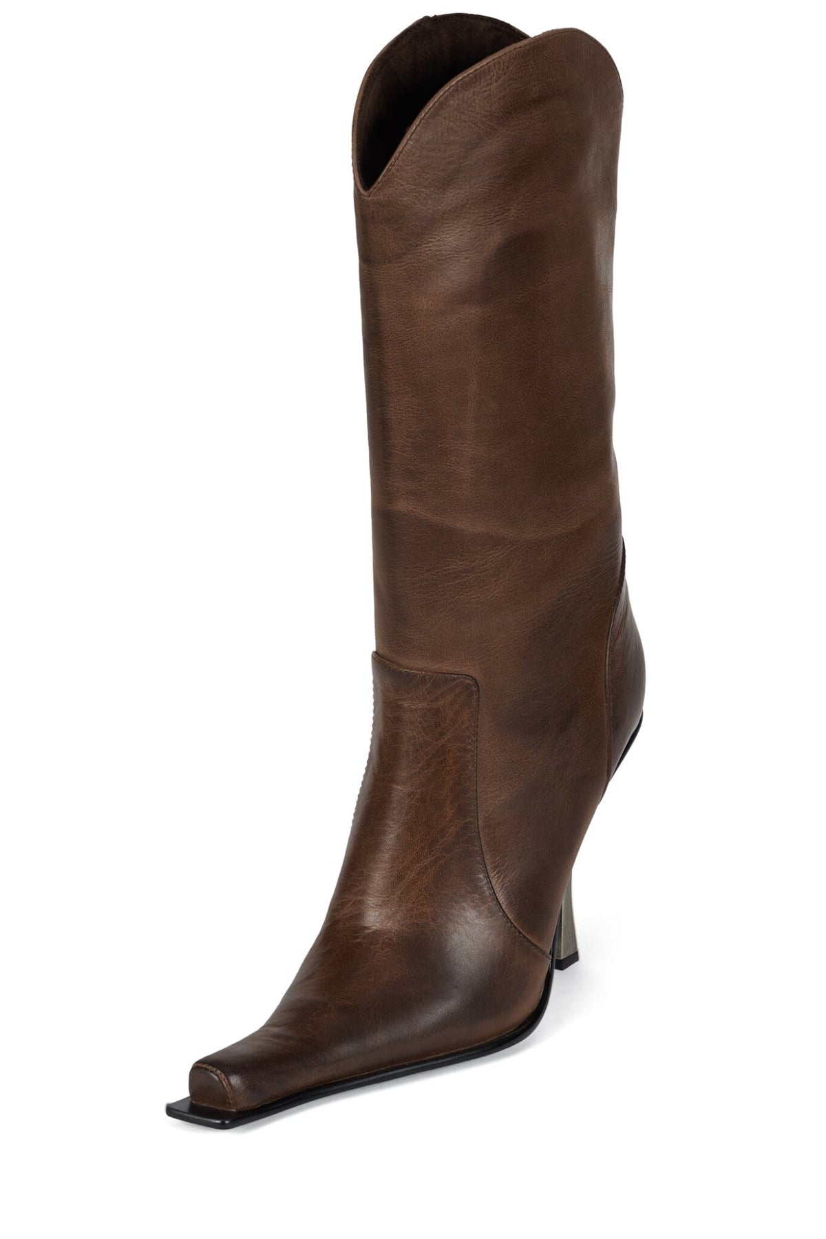 DULCIMER Heeled Boot - Coffee Ruboff Pewter |Jeffrey Campbell