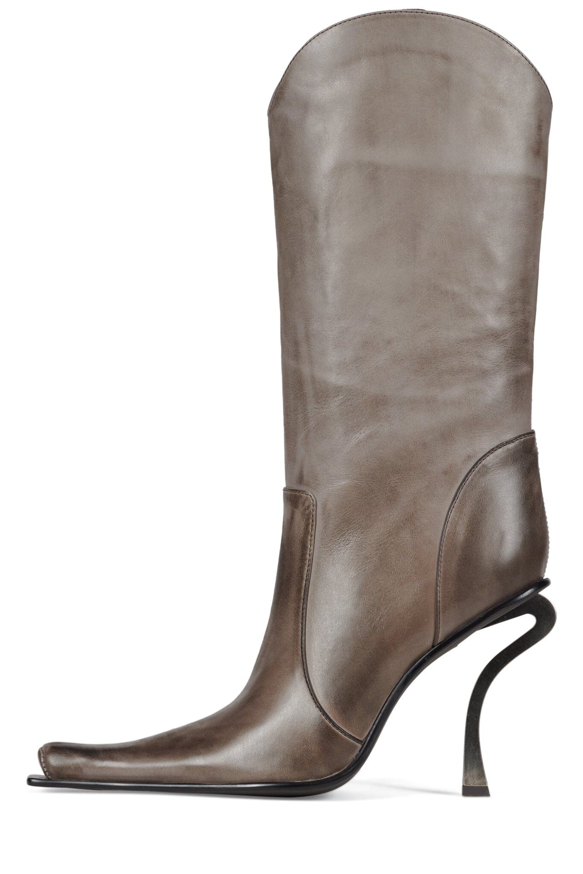 DULCIMER Heeled Boot - Coffee Ruboff Pewter |Jeffrey Campbell