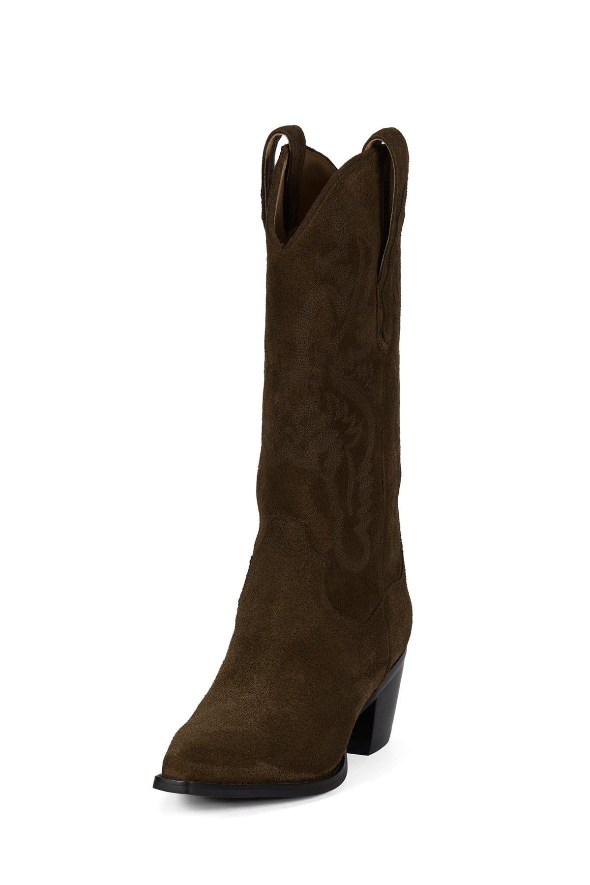 DAGGET Heeled Boot - Brown Suede |Jeffrey Campbell