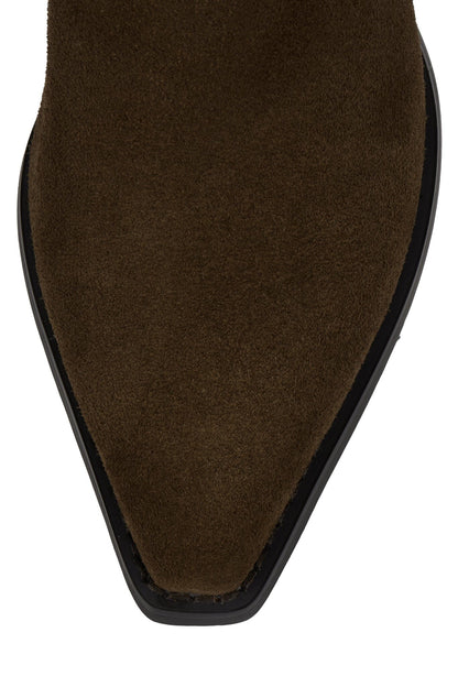 DAGGET Heeled Boot - Brown Suede |Jeffrey Campbell