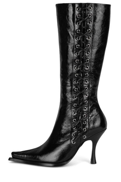STUNNA Heeled Boot - Black |Jeffrey Campbell
